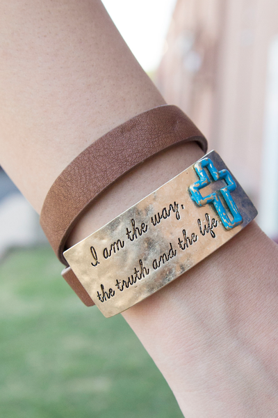 I Am The Way Bracelet - Tan