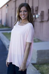 Short Sleeve Piko Top - Baby Pink