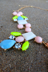 Jewel Statement Necklace - Multicolor