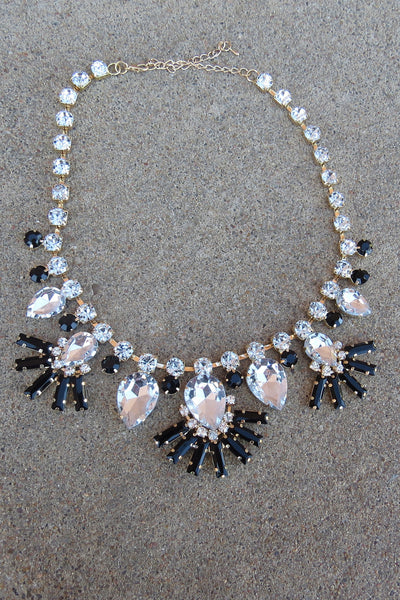 Sparkle Statement Necklace - Black