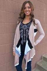 Striped Cardigan - Beige
