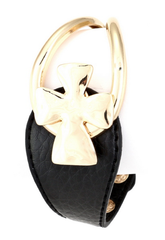 snap closure cross bracelet