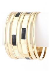 Black and Ivory Bangle Set