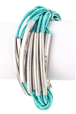Knot Over You Bracelet - Slv/Turquoise