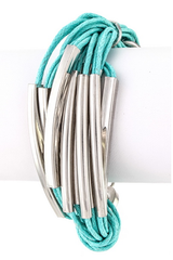 Knot Over You Bracelet - Slv/Turquoise