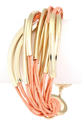 Knot Over You Bracelet - Peach