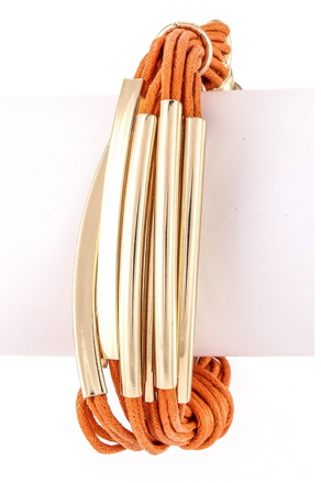 Knot Over You Bracelet - Orange