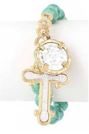 Charm Cross Bracelet