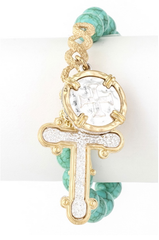 Charm Cross Bracelet
