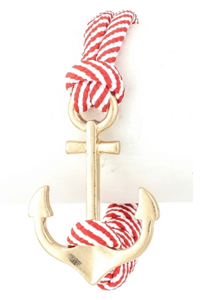 red anchor bracelet