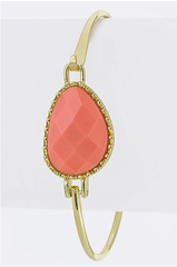 Charm Bangle - Coral