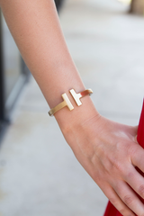 gold hinge bracelet