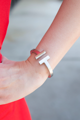 silver hinge bracelet