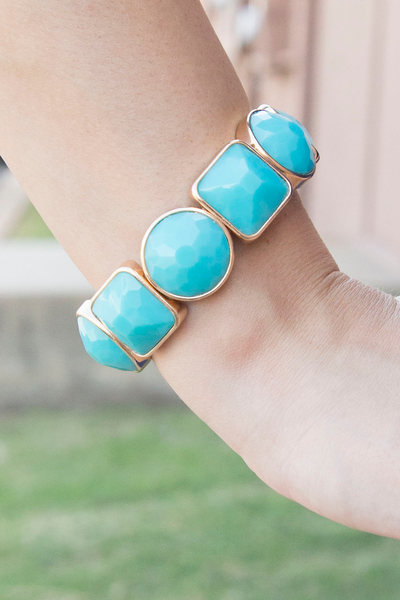 Chunky Aqua Bracelet
