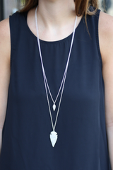 layered arrow head necklace