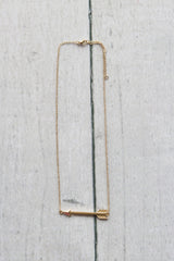 Gold arrow necklace