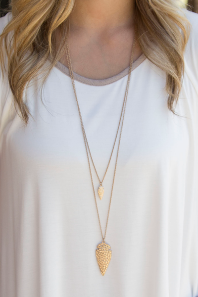 Arrowhead Necklace - Gold
