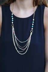 beaded layered necklace