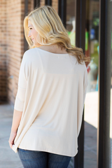 beige piko top
