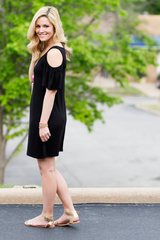 ruffle sleeve dress
