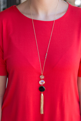 triple stacked bead necklace