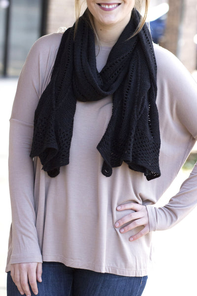 Two Way Scarf - Black