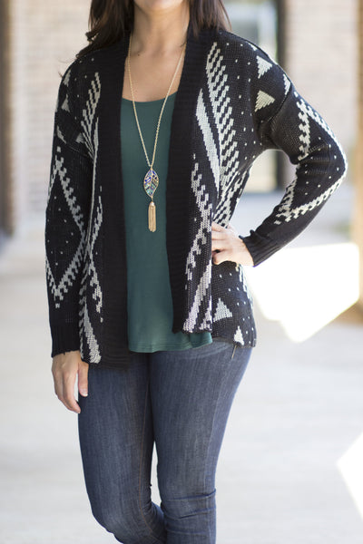 Diamond Back Sweater - Black