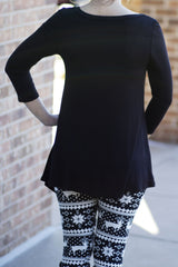 cute tunic to wear with patterned leggings