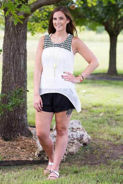 Chevron Detailed Top