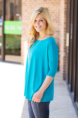 pretty blue piko top