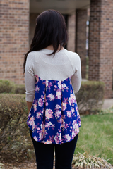 cute floral top with bright colors