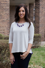 front view of floral top