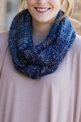 Sparkle Infinity Scarf - Navy