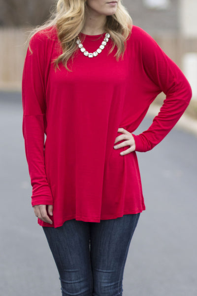 Dolman Tunic - Red