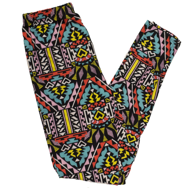 Neon Bright Printed Leggings