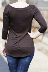 everyday simple tee dark brown
