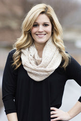 Sparkle Infinity Scarf - Gold