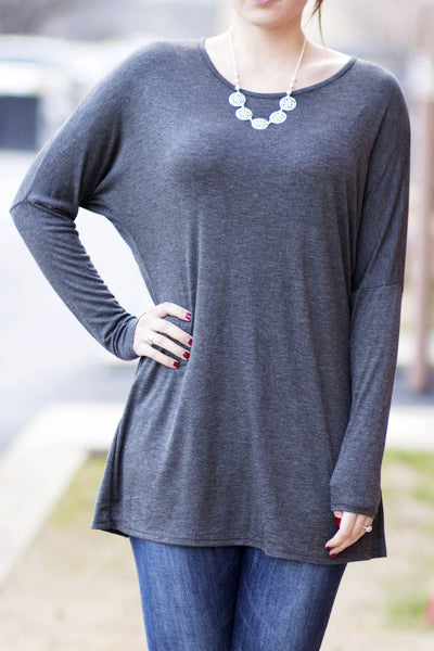 Dolman Tunic - Charcoal