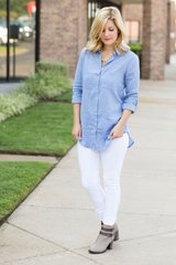light weight chambray top