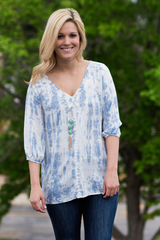 Tie dye flowy top
