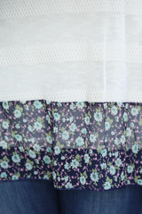 crochet tank flower detail