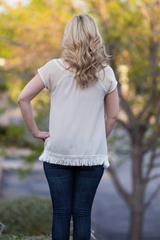 fringe and lace top
