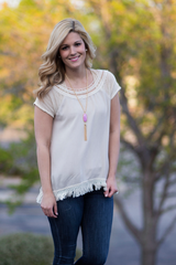 A cute top to wear out to dinner.