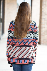 patterned cardigan