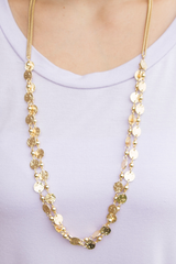 hammered disc necklace