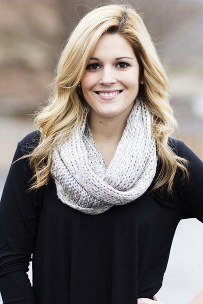 Sparkle Infinity Scarf - Gray