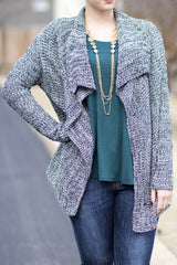 gray knit cardigan great transition piece for spring!