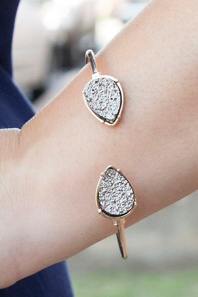 Druzy Bracelet - Hematite