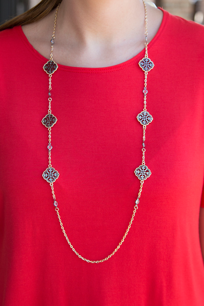 Ornate Necklace - Hematite