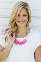hot pink statement necklace